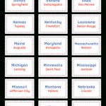 Printable States And Capitals Flash Cards | State Capitals Flash Cards Printable