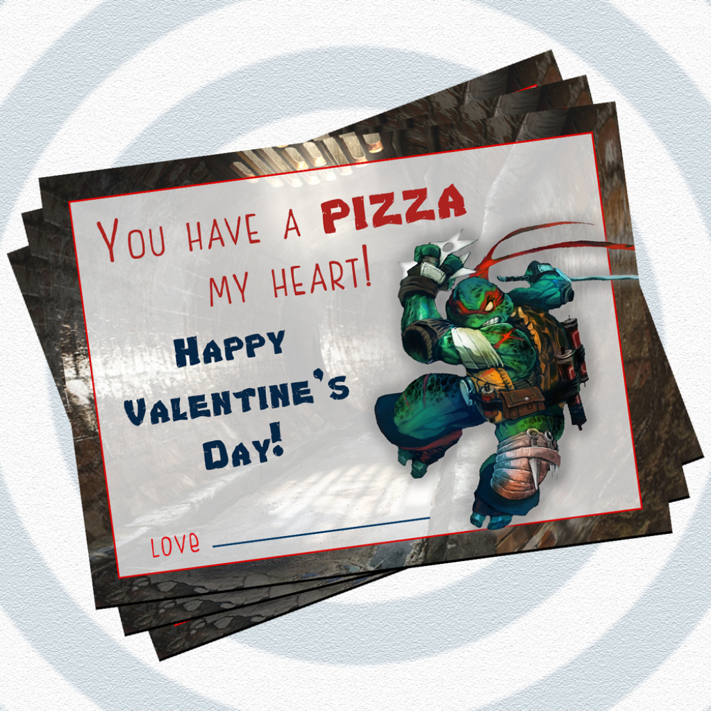 Teenage Mutant Ninja Turtles Printable Valentines Day Cards Printable Cards