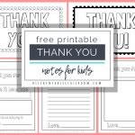 Printable Thank You Cards For Kids   The Kitchen Table Classroom | Printable Photo Thank You Card Template
