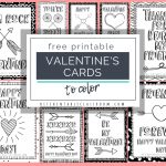 Printable Valentine Cards To Color   The Kitchen Table Classroom | Printable Valentines Day Cards To Color