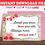 Printable Valentine's Day Card/ Romantic Card/ Husband/ | Etsy | Printable Valentine Cards For Husband
