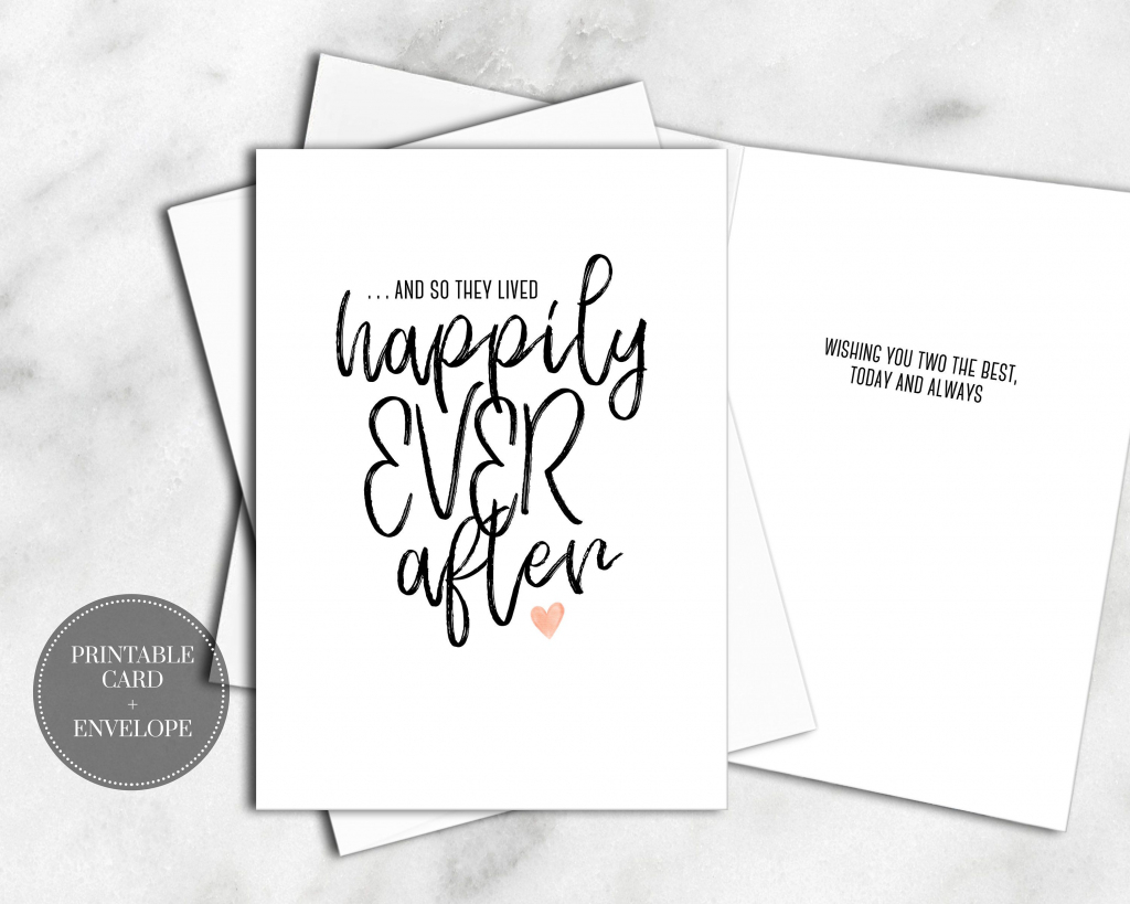 Printable Wedding Cards Bridal Shower Digital Download Calligraphy | Printable Bridal Shower Card