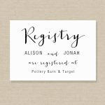 Printable Wedding Registry Checklist | Wedding Registry Cards Baby | Printable Gift Registry Cards