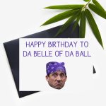 Prison Mike The Office Funny Printed Printable Birthday Card | Etsy | The Office Printable Birthday Card
