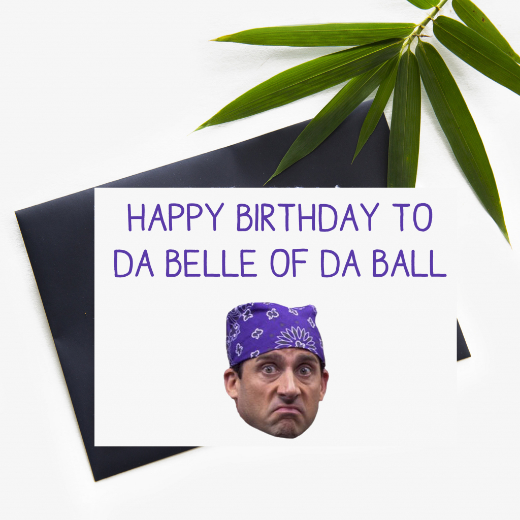 Prison Mike The Office Funny Printed Printable Birthday Card | Etsy | The Office Printable Birthday Card