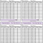 Progressive Euchre Two Table Tally Card   Print | Printable Euchre Score Cards For 8 Players