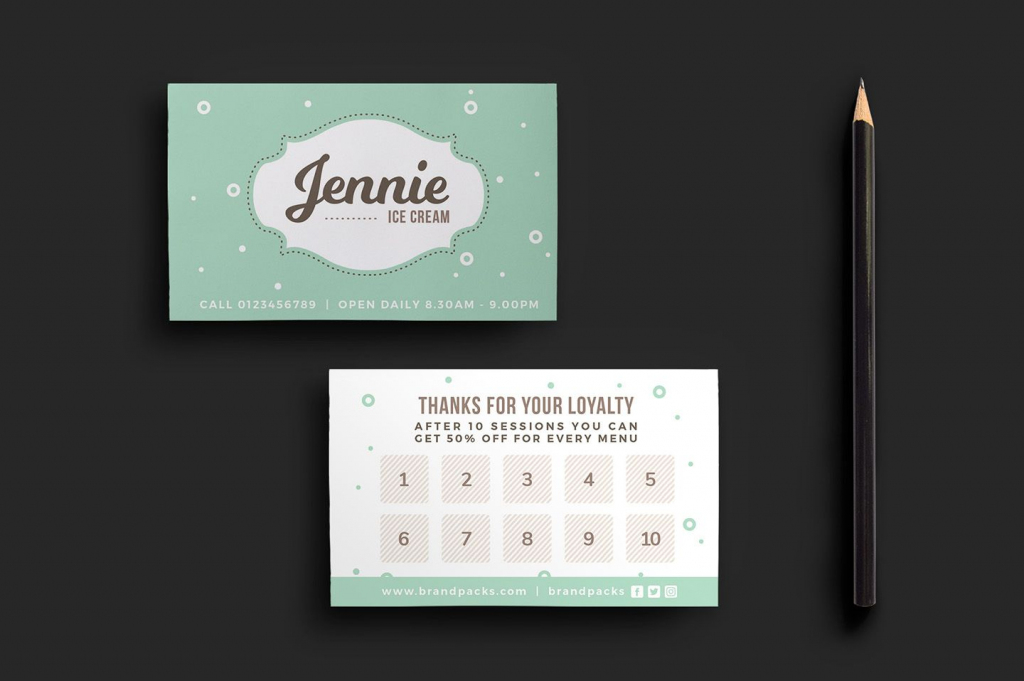 Quickly &amp;amp; Easily Create Professional Loyalty Card Designs With This | Free Printable Loyalty Card Template
