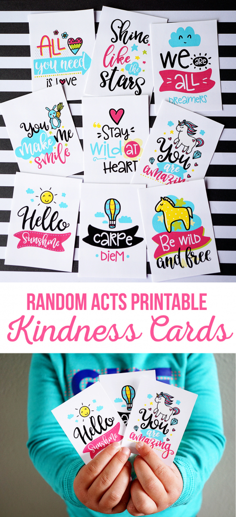 Random Acts Printable Kindness Cards - The Crafting Chicks | Free Printable Kindness Cards