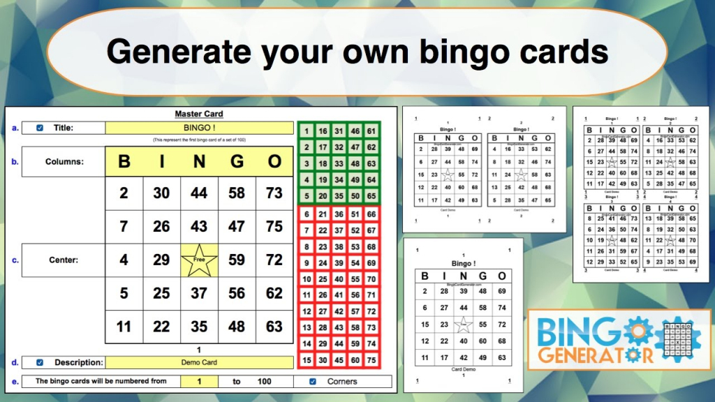 Random Number Bingo Card Generator | Bingo Card Generator - 2019-02-17 | Free Printable Bingo Cards Random Numbers