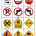 Road Signs   Esl Worksheetmytijana | Printable Road Signs Flash Cards
