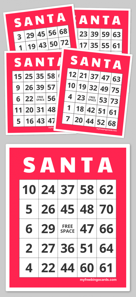 S A N T A Bingo | Teacher Fun Galore | Pinterest | Bingo Cards | Printable Number Bingo Cards 1 75