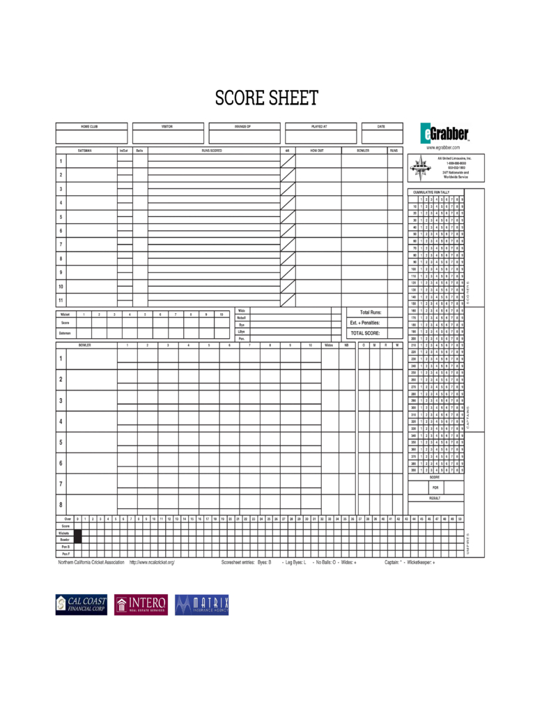 Score Sheet Template - 158 Free Templates In Pdf, Word, Excel Download | Printable Referee Score Cards