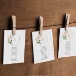 Seating Chart Printable, Table Seating Cards, Boho Floral Wedding | Printable Wedding Seating Cards