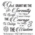 Serenity Prayer Digital Vector Files, Instant Download For Print And | Printable Serenity Prayer Cards