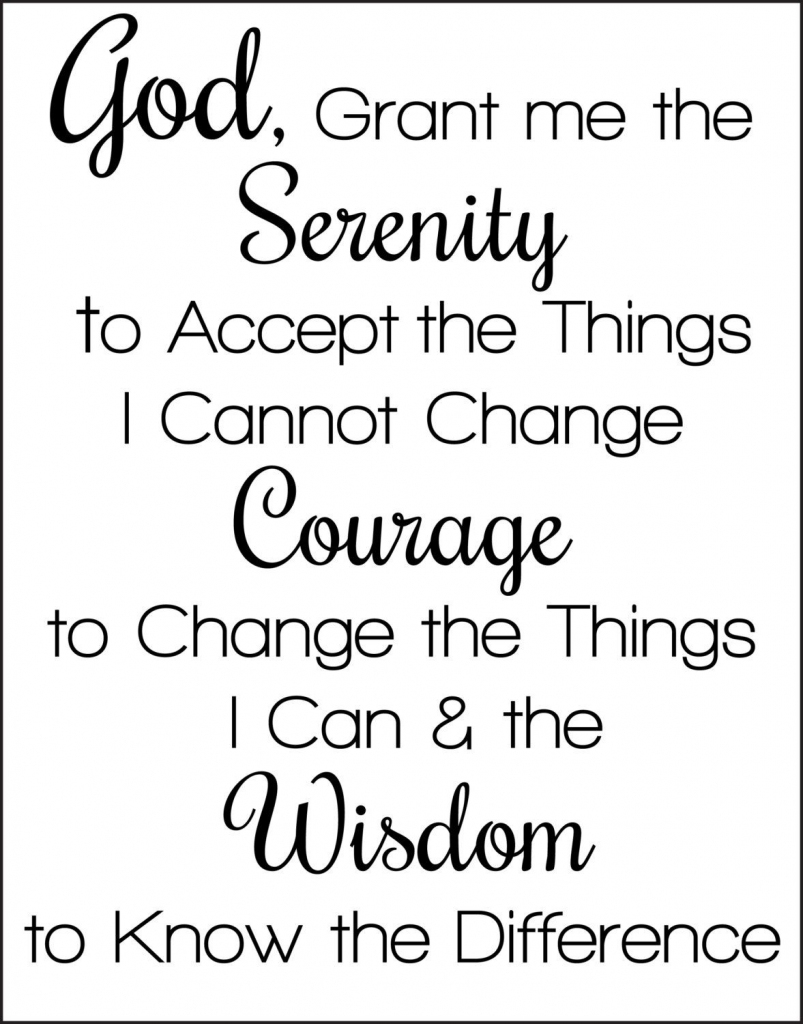 Printable Serenity Prayer Cards Best FREE Printable
