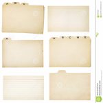 Set Of Six Vintage Tabbed Index Cards Stock Photo   Image Of Note | Free Printable Blank Index Cards