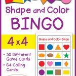 Shapes And Colors Bingo Game Cards 4X4   Sallieborrink | Shapes Bingo Cards Printable