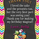 Shopkins Thank You Card | Shopkins Birthday Invitations And Party | Free Printable Shopkins Thank You Cards