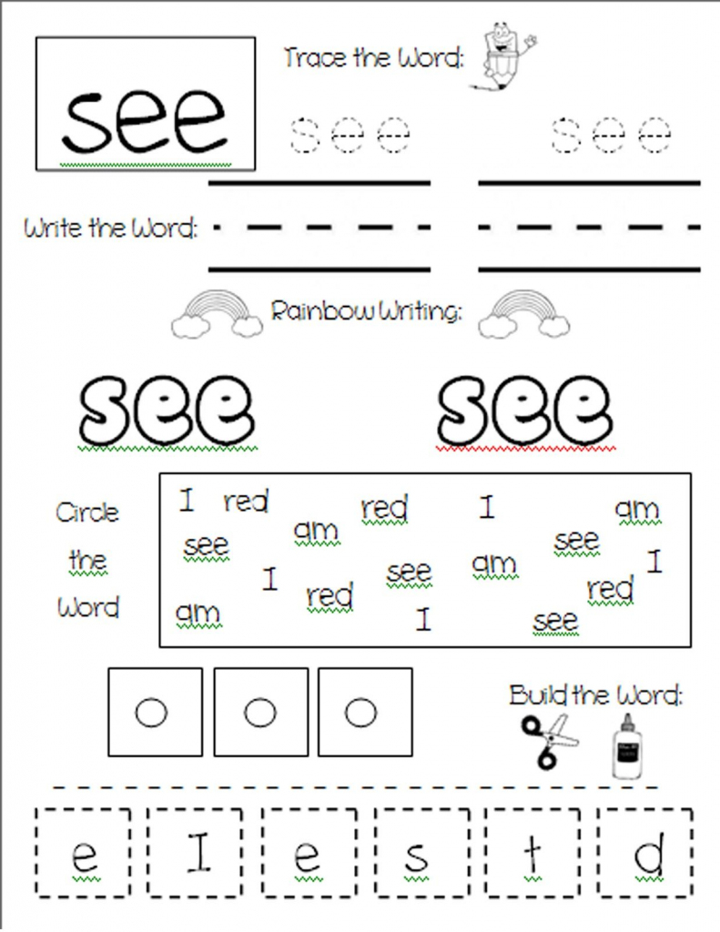 Sight Word Practice Pages - Fry&amp;#039;s First 100 Words - Word Work - Use | First 100 Sight Words Printable Flash Cards