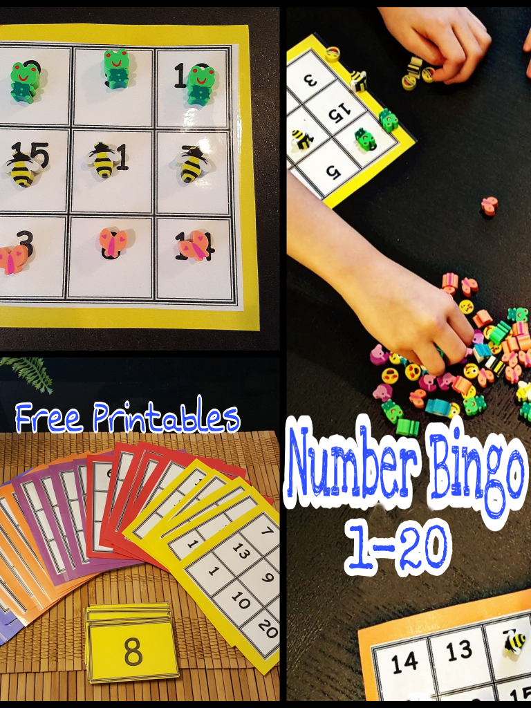 Simple Math Bingo For Young Kids. Numbers 1-20, This Game Is A Great | Math 24 Printable Cards