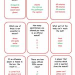 Soccer/football Board Game (2)   Question Cards Worksheet   Free Esl | Soccer Referee Cards Printable