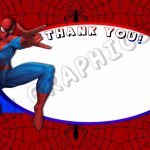 Spiderman 4X6 Thank You Card   Printable | Boy Birthday Parties | Spiderman Thank You Cards Printable