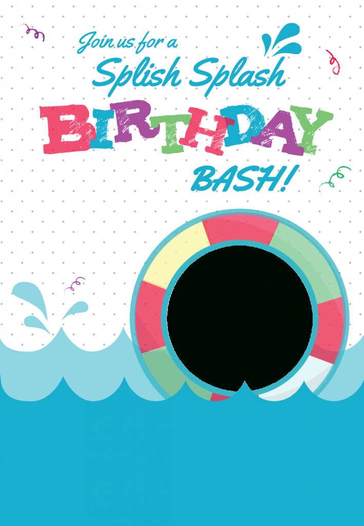 Splish Splash - Free Printable Summer Party Invitation Template | Free Printable Pool Party Invitation Cards