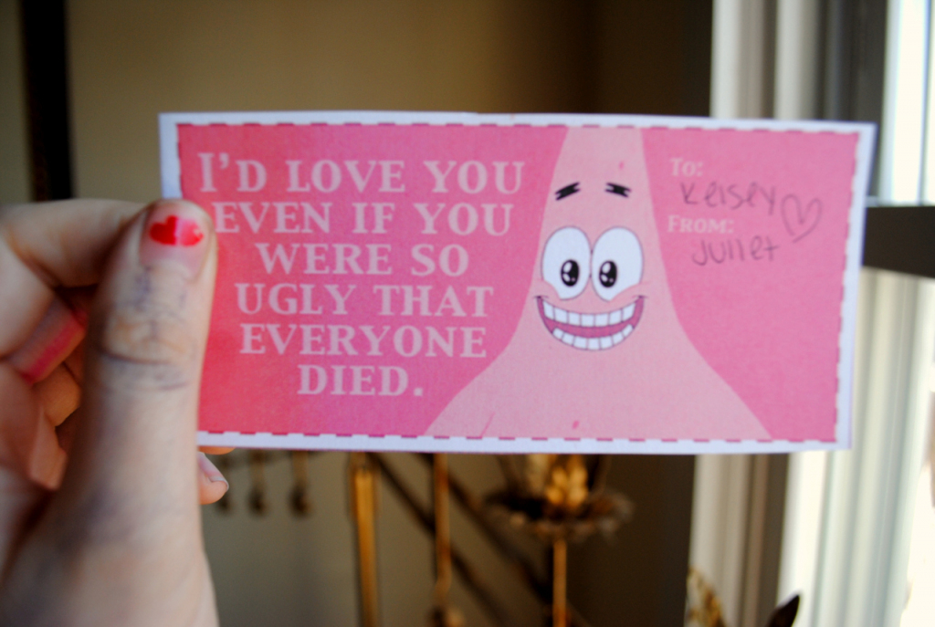 Spongebob Valentine Cards On The Hunt | Spongebob Valentine Cards Printable