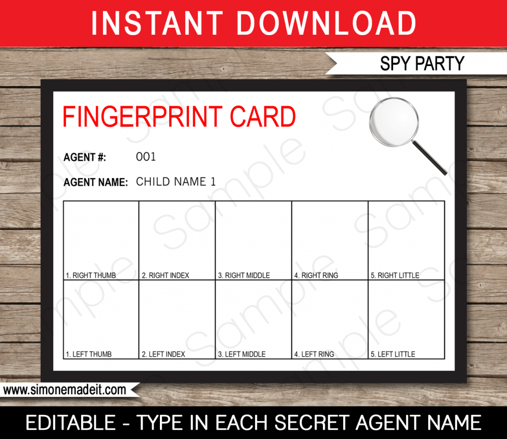 Printable Spy Id Card Template