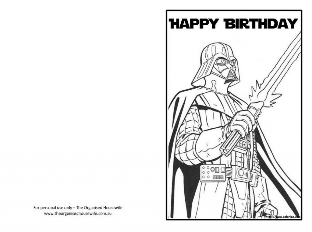 Star Wars Happy Birthday Card Coloring Pages | Projects To Try | Star Wars Birthday Card Printable