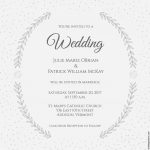 Stylized Laurels Wedding Invitation | Free Printable Wedding | Free Printable Wedding Cards