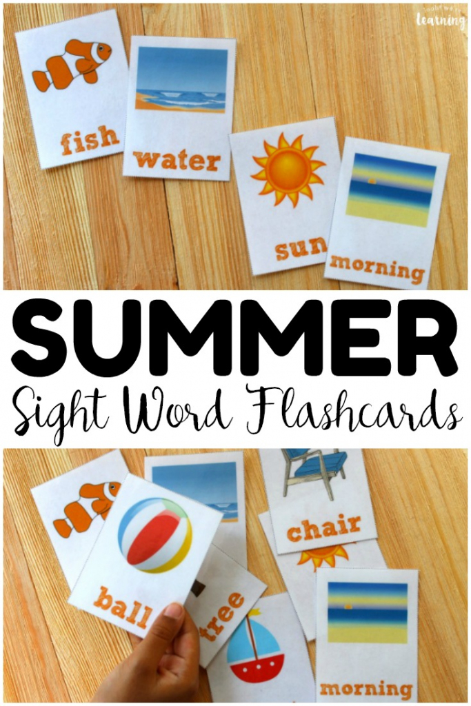 Summer Printable Sight Word Flashcards - Look! We&amp;#039;re Learning! | Sight Words Flash Cards Printable