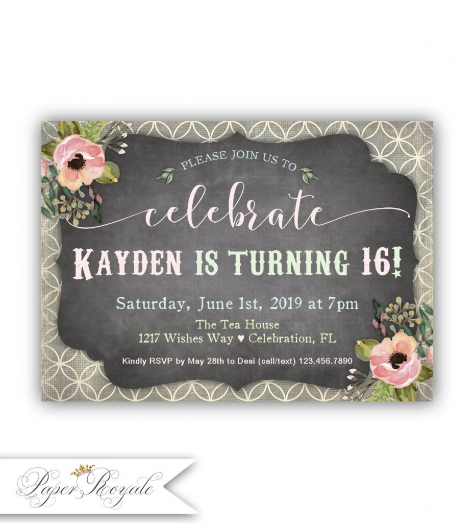 Sweet 16 Birthday Invitations Quinceañera Spanish | Etsy | Printable Quinceanera Birthday Cards