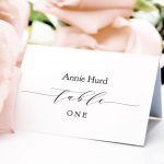 Table Place Cards Printable Pdf Template 3.5X2.5 Flat & | Etsy | Printable Wedding Place Cards