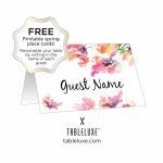 Tableluxe Printable Spring Place Cards | Free Printable Place Cards