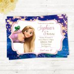 Tangled Rapunzel Printable Birthday Card Tangled Invitation | Etsy | Printable Rapunzel Birthday Card