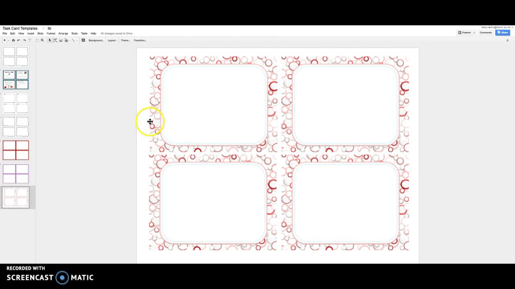 Task Cards With Google Slides - Youtube | Free Printable Blank Task Cards