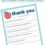 Teacher Appreciation Week Printable Thank You Note | Teacher Gift | Thank You Card To Teacher Printable