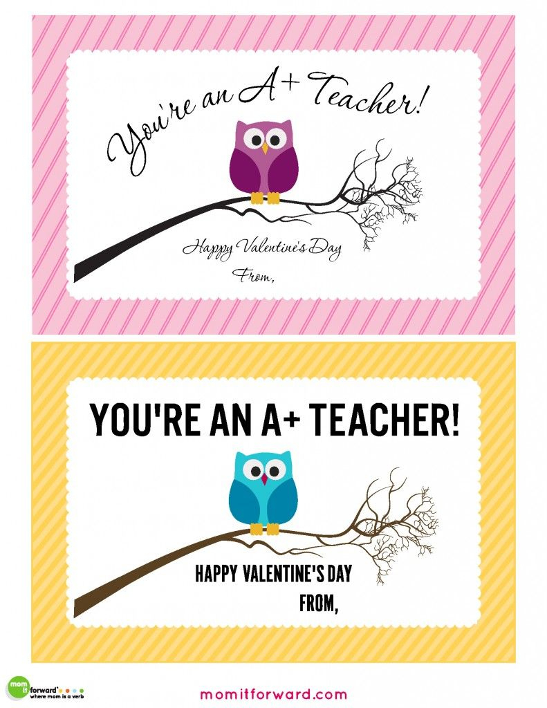 Teacher Valentines Day Cards Printable | Gifts | Teacher Valentine | Teachers Day Card Printable