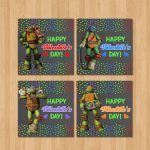 Teenage Mutant Ninja Turtles Valentine's Day Cards | Etsy | Teenage Mutant Ninja Turtles Printable Valentines Day Cards