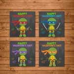 Teenage Mutant Ninja Turtles Valentine's Day Cards Ninja | Etsy | Teenage Mutant Ninja Turtles Printable Valentines Day Cards