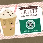 Thanks A Latte Gift Card Holder Printable Teacher Gift | Etsy | Thanks A Latte Free Printable Card