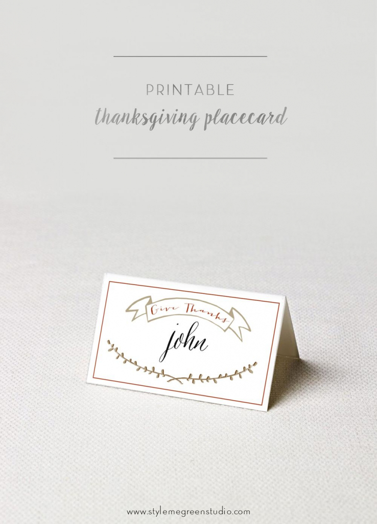 Thanksgiving Place Cards Free Printable | Autumn Leaves Driftmy | Free Printable Place Cards