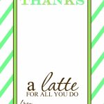 That's Country Living | Thanks A Latte Free Printable Card