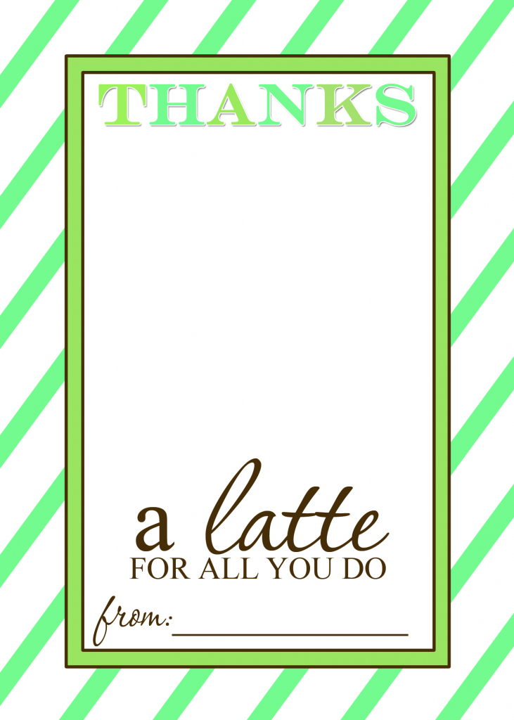 That&amp;#039;s Country Living | Thanks A Latte Free Printable Card