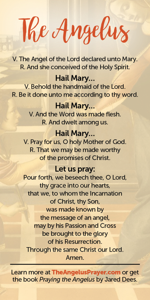 Angelus Prayer Card Printable Best FREE Printable