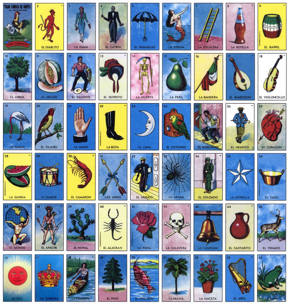 The Classic Loteria Cards. Tm &amp;amp; © Don Clemente / Pasatiempos Gallo | Printable Loteria Game Cards