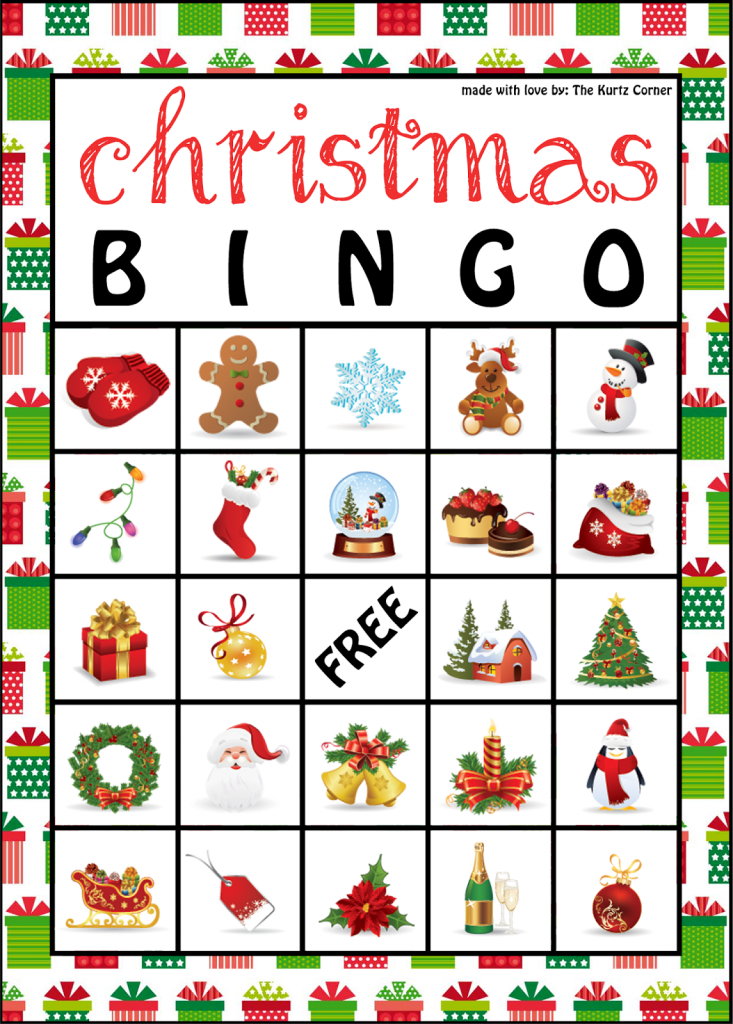 The Kurtz Corner: Free Printable Christmas Bingo Cards | Winter / X | Kid Christmas Bingo Card Printables