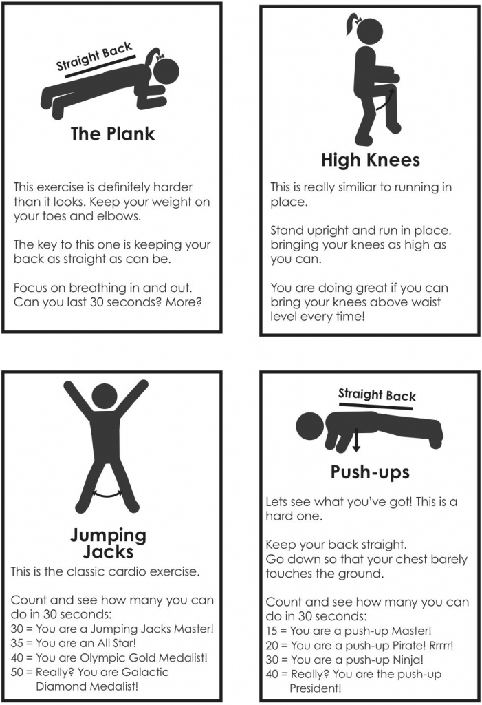 The Wheel Of Fitness: Great Activities- Pe Matters Free Activity | Printable Fitness Station Cards