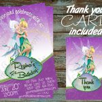 Tinkerbell Invitationtinkerbell And Periwinkle Invitation | Etsy | Printable Tinkerbell Thank You Cards